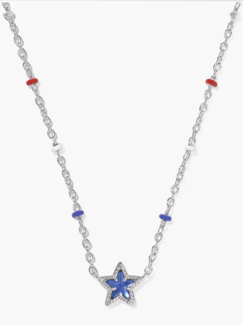 Kendra Scott Mini Cassidy Silver Short Pendant Necklace NWT